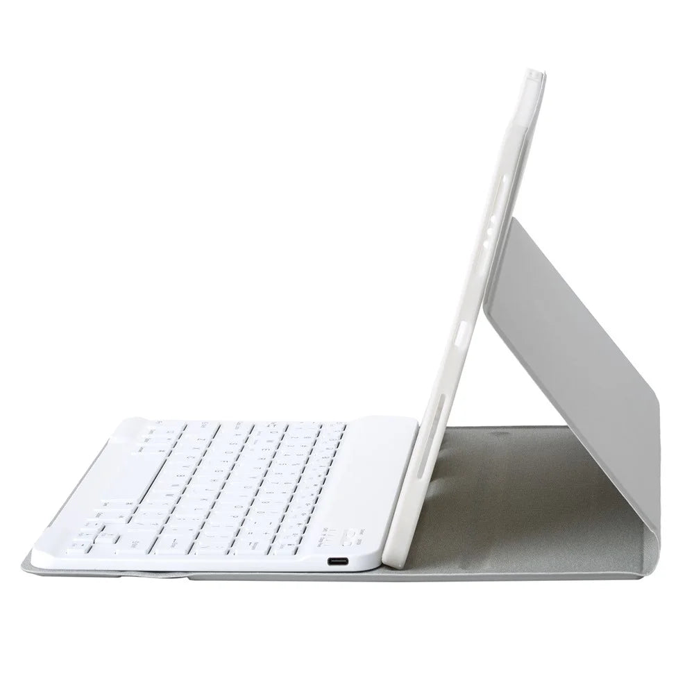 A07B Tablet Cover For iPad 9.7-inch (2018)/(2017)/Pro 9.7 inch (2016)/Air 2/Air (2013) Keyboard with Pen Slot - Grey - 3