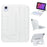 HY-06B For iPad mini (2024) / (2021) Leather Case Detachable Backlit Bluetooth-Compatible Keyboard with Floating Stand - White - 1