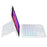 HY-06B For iPad mini (2024) / (2021) Leather Case Detachable Backlit Bluetooth-Compatible Keyboard with Floating Stand - White - 5