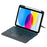 HY-10B For iPad (2025) / 10.9 (2022) Leather Case Detachable Backlit Bluetooth-Compatible Keyboard with Floating Stand - Black - 2