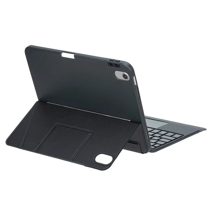 HY-10B For iPad (2025) / 10.9 (2022) Leather Case Detachable Backlit Bluetooth-Compatible Keyboard with Floating Stand - Black - 6