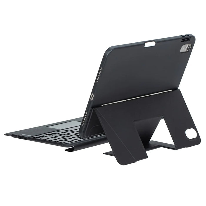 HY-10B For iPad (2025) / 10.9 (2022) Leather Case Detachable Backlit Bluetooth-Compatible Keyboard with Floating Stand - Black - 7