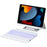 HY-102B Leather Case For iPad 10.2 (2021)/(2020)/(2019)/Air 10.5 inch (2019)/Pro 10.5-inch (2017) Keyboard with Floating Stand - White - 4