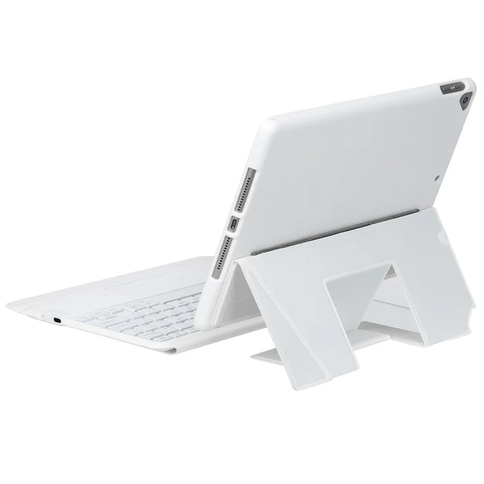 HY-102B Leather Case For iPad 10.2 (2021)/(2020)/(2019)/Air 10.5 inch (2019)/Pro 10.5-inch (2017) Keyboard with Floating Stand - White - 7