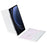 HY-710B For Samsung Galaxy Tab S10 Lite / S10 FE / S9 FE X510 X516 / S9 X710 X716B X718U Leather Case Detachable Bluetooth-Compatible Keyboard - White - 3
