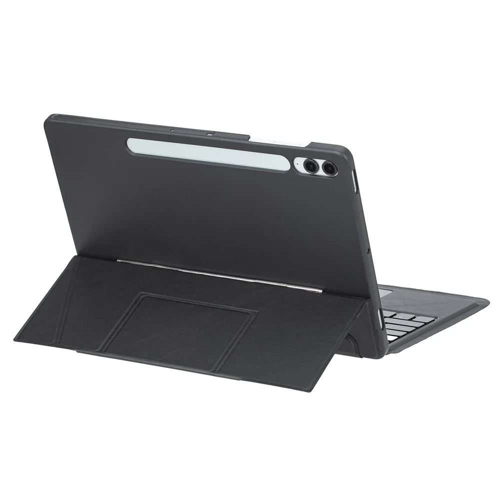 HY-810B Leather Case For Samsung Galaxy Tab S10+ X820 / S9 FE+ X610 X616 / S9+ X810 X816B X818U Detachable Keyboard with Floating Stand - Black - 6