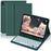 SK-1099D For iPad (2025)  /  10.9 (2022) Tablet Case Leather Cover with BT Keyboard - Midnight Green - 1