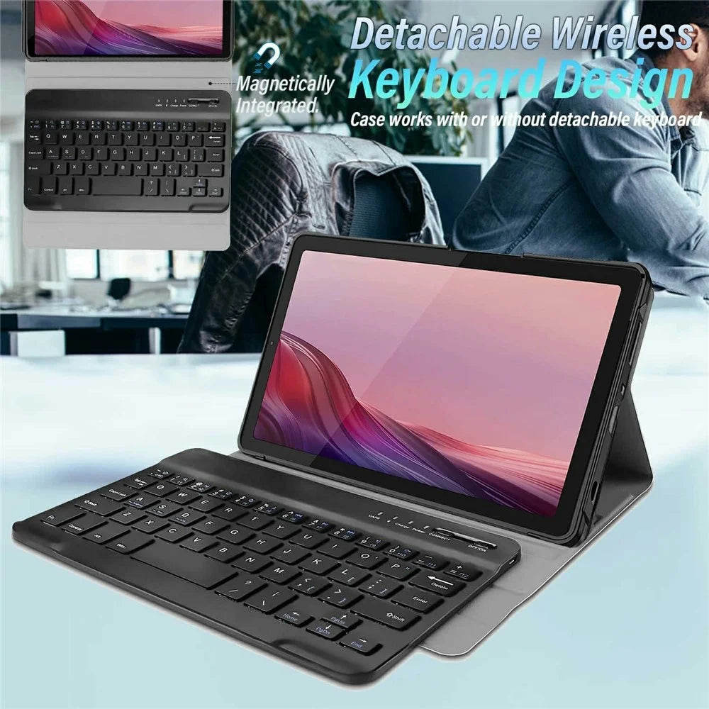 SK-M9 For Lenovo Tab M9 (TB-310FU / TB-310XU) Bluetooth-Compatible Keyboard Leather Case with Pen Slot - 2