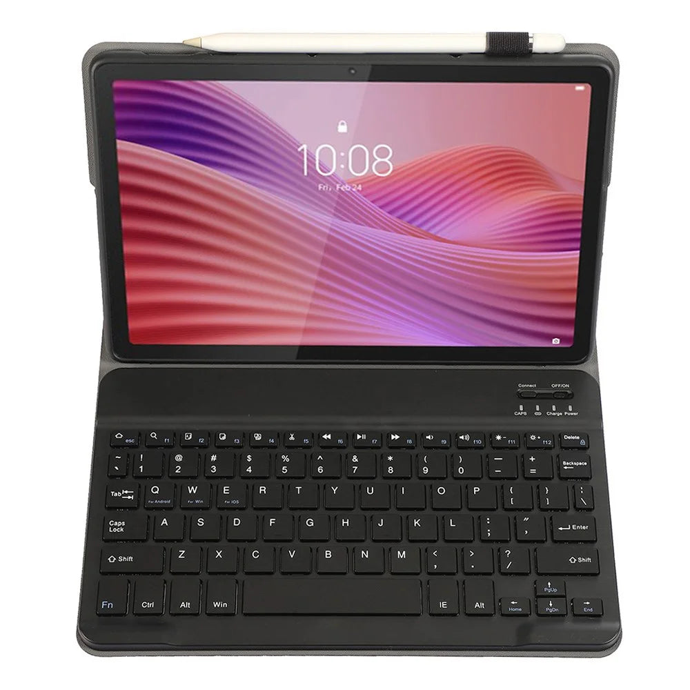 AM29 Leather Case for Lenovo Tab 10.1 (2025) / Zhaoyang K10C / S10 TB-311FU / XC TBF1 2025 Bluetooth-Compatible Keyboard - Black - 2