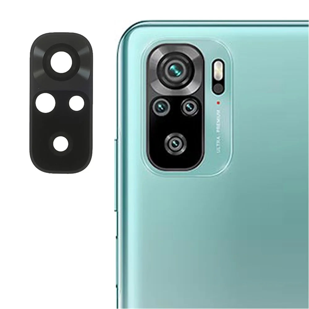 For Xiaomi Redmi Note 10 4G OEM Rear Camera Glass Lens Cover Replacement Part - Black - 1