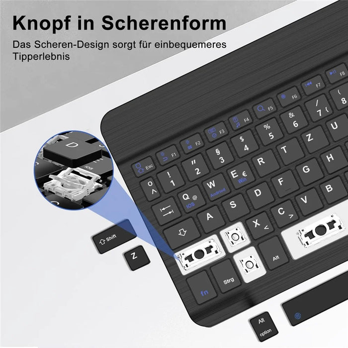 SK-M10 For Lenovo Tab M10 (Gen 3) Leather Tablet Stand Cover + Bluetooth-Compatible Keyboard - 5