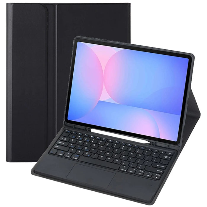 A820B-A For Samsung Galaxy Tab S10 FE+ X620 / X626B Detachable Bluetooth-Compatible Keyboard Case with Touchpad - Black - 1