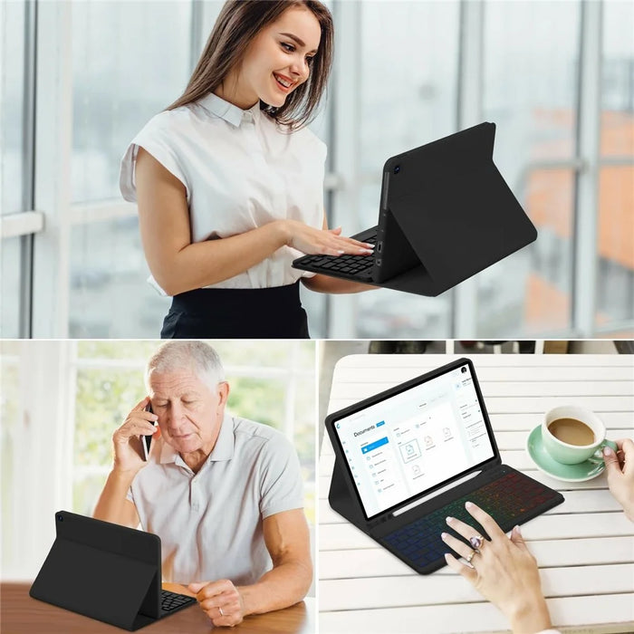 RGB-HD10.1(21 / 23) For Amazon Fire HD 10 Plus (2023) (2021) / Fire HD 10 (2023) (2021) Bluetooth-Compatible Keyboard with Tri Color Backlit - 7