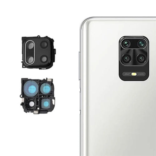 OEM Back Camera Lens Holder Cover with Glass Part for Xiaomi Redmi Note 9S - Black - 1