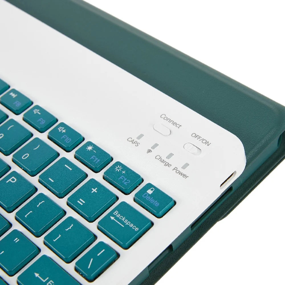 10.1-311FU For Lenovo Tab 10.1 (2025) (TB-311FU / TB-311XU) Wireless Bluetooth-Compatible Keyboard Protective Cover - Midnight Green - 5