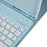 SK-9709D Leather Case For iPad 9.7-inch (2018) / (2017) / Air (2013) / Air 2 , Colorful Backlit Bluetooth-Compatible Keyboard - Sky Blue - 5