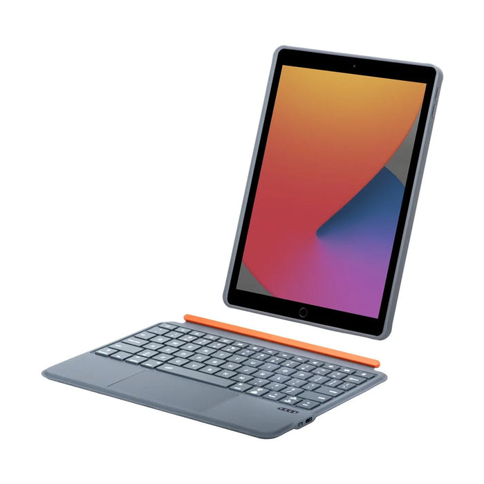 K05 Leather Case for iPad 10.2 (2021) / (2020) / (2019) Metal Rotating Hinge Bluetooth-Compatible Keyboard with Backlit - 2