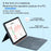 K05 Leather Case for iPad 10.2 (2021) / (2020) / (2019) Metal Rotating Hinge Bluetooth-Compatible Keyboard with Backlit - 5