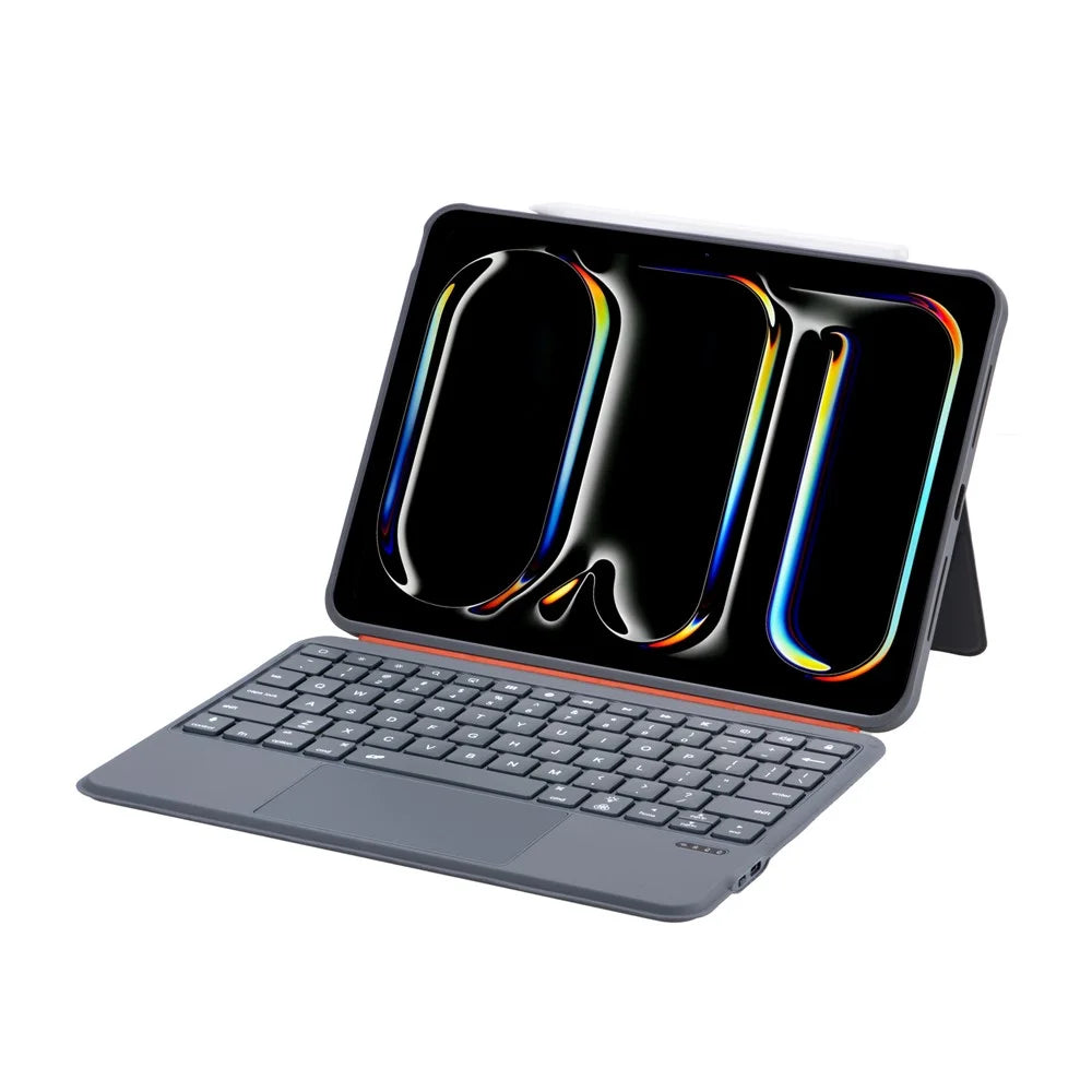 K07 Leather Case for iPad (2025) / Air 11 (2026) / (2025) / Air 11 (2024) Metal Rotating Hinge Bluetooth-Compatible Keyboard with Backlit - 2