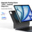DUX DUCIS For iPad Air 13 (2026) / (2025) / (2024) / 12.9 (2022) / (2021) / (2020) / (2018) MK Pro Series Leather Case Magnetic Floating Keyboard with Trackpad - Black - 7