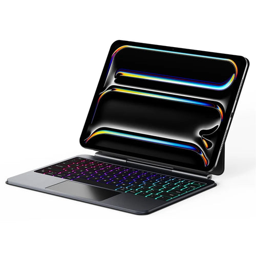 DUX DUCIS For iPad Pro 11 (2025) / 11 (2024)  MK Pro Series Leather Case Magnetic Floating Keyboard with Trackpad - Black - 1