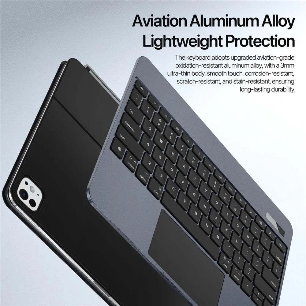 DUX DUCIS For iPad Pro 11 (2025) / 11 (2024)  MK Pro Series Leather Case Magnetic Floating Keyboard with Trackpad - Black - 5