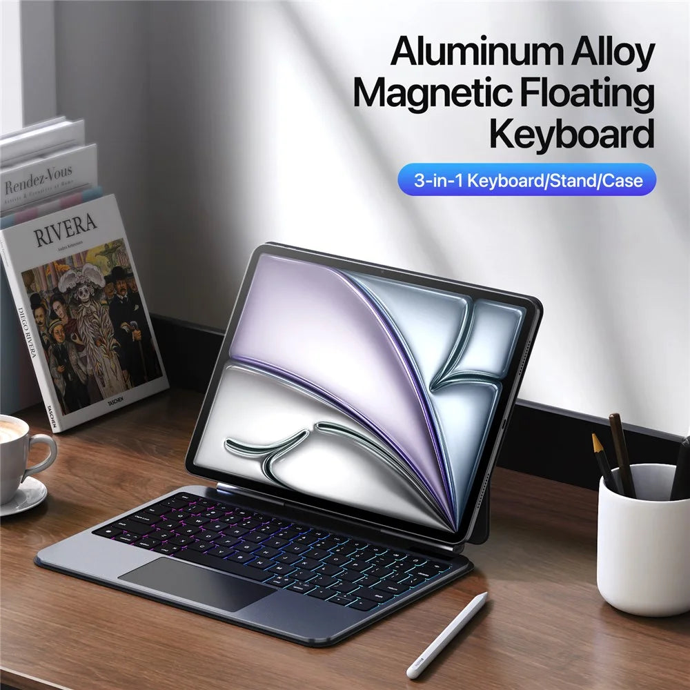 DUX DUCIS MK Pro For iPad Air 11 (2026) / (2025) / (2024) / Air (2022) / (2020) / Pro 11 (2022) / (2021) / (2020) / (2018) Case + Aluminum Alloy Magnetic Floating Keyboard - 3