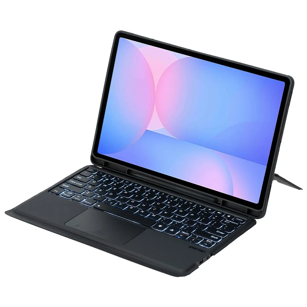 HY-820B For Samsung Galaxy Tab S10 FE+ X620 / X626B Detachable Touchpad Backlit Bluetooth-Compatible Keyboard Tablet Stand Cover - 2
