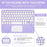 Tablet Case for iPad Air 11 (2026) / (2025) / (2024) / Air (2022) / (2020) Touchpad Bluetooth-Compatible Keyboard Leather Stand Cover - Purple - 2