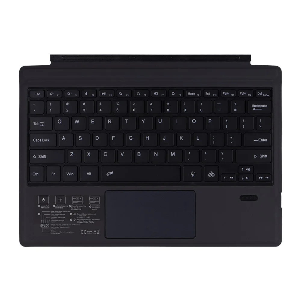 1109-D Bluetooth-Compatible Keyboard for Microsoft Surface Pro 7+ / 7 / 6 / 5 / 4 / 3 Touchpad Backlit Tablet Keyboard - 2