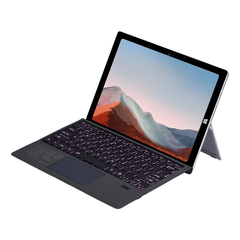 1109-D Bluetooth-Compatible Keyboard for Microsoft Surface Pro 7+ / 7 / 6 / 5 / 4 / 3 Touchpad Backlit Tablet Keyboard - 5