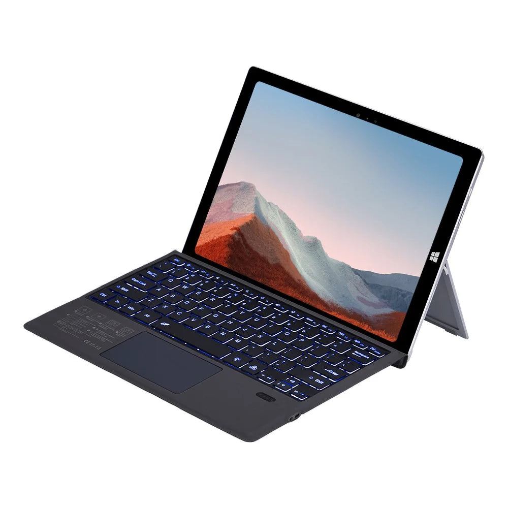 1109-D Bluetooth-Compatible Keyboard for Microsoft Surface Pro 7+ / 7 / 6 / 5 / 4 / 3 Touchpad Backlit Tablet Keyboard - 6