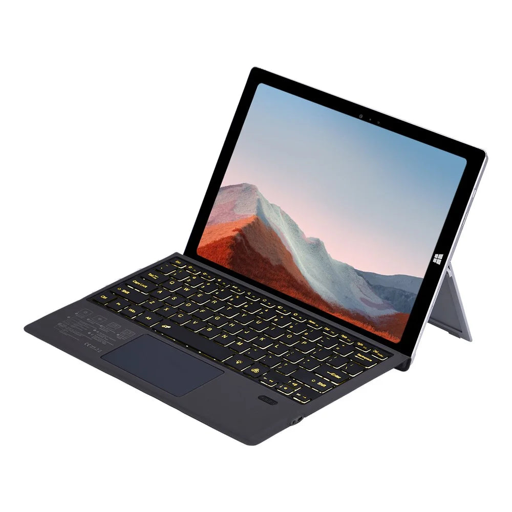 1109-D Bluetooth-Compatible Keyboard for Microsoft Surface Pro 7+ / 7 / 6 / 5 / 4 / 3 Touchpad Backlit Tablet Keyboard - 7