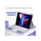 Leather Tablet Case for iPad Pro 11 (2022) / (2021) / (2020) / (2018) Detachable Touchpad Bluetooth-Compatible Keyboard Protective Cover - Purple - 2