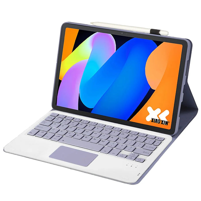 AM31-A For Lenovo Tab K11 Gen 2 / Idea Tab / Xiaoxin Pad 11 2025 Leather Case Touchpad Bluetooth-Compatible Keyboard - Purple - 3