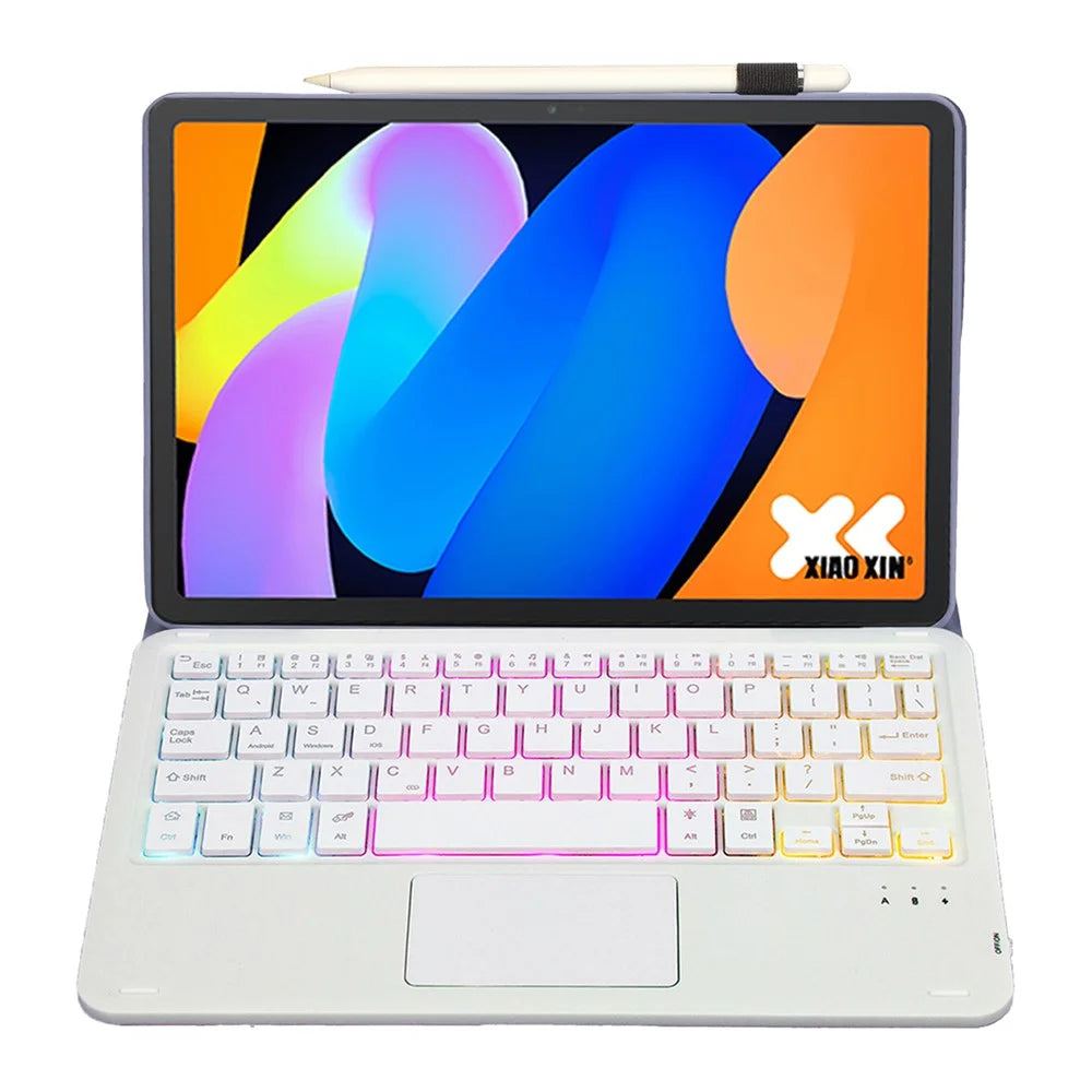 AM31-AS For Lenovo Tab K11 Gen 2 / Idea Tab / Xiaoxin Pad 11 2025 Leather Case Touchpad Backlit Bluetooth-Compatible Keyboard - Purple - 3