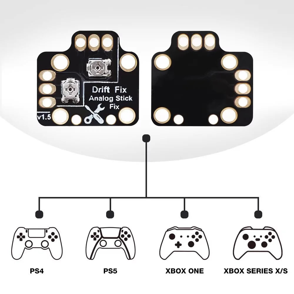 For Sony PlayStation 5 / PlayStation 4 / Xbox One OEM Controller 3D Joystick Reset Calibrate Board (Without Logo) - Black - 2