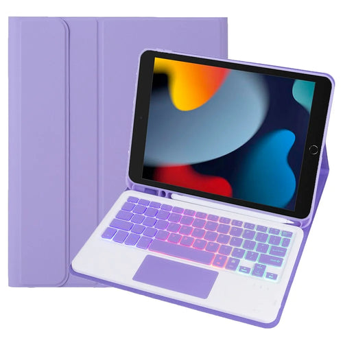 A102B-AS Backlit Keyboard For iPad 10.2 (2021) / (2020) / (2019) / Air 10.5 inch (2019) / Pro 10.5-inch (2017) Case + Keyboard with Touchpad - Lilac Purple - 1