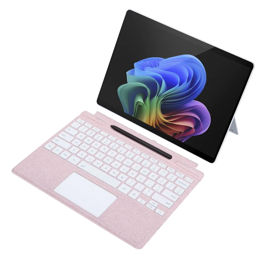 2109-AS Bluetooth-Compatible Keyboard for Microsoft Surface Pro 12inch / 11 / 10 / 9 / 8 / X Touchpad Backlit Tablet Keyboard - Pink - 1