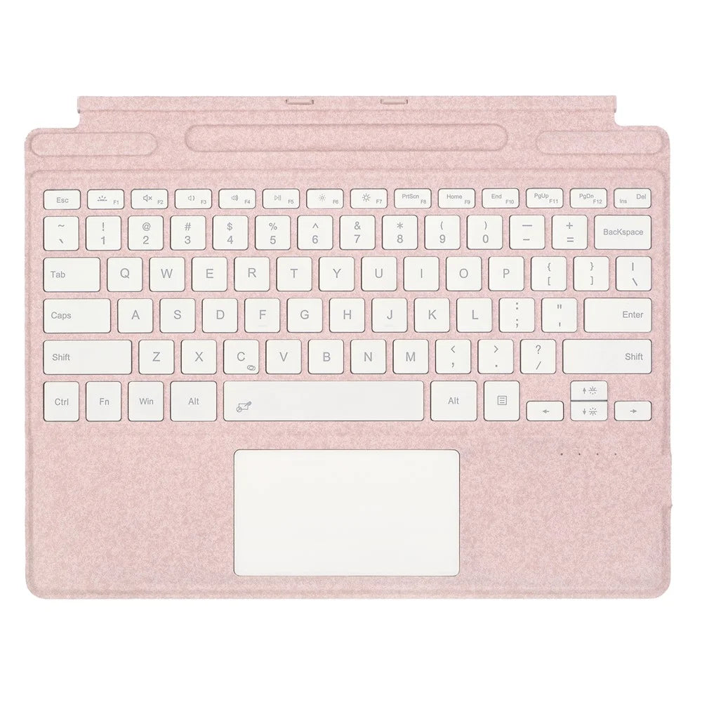 2109-AS Bluetooth-Compatible Keyboard for Microsoft Surface Pro 12inch / 11 / 10 / 9 / 8 / X Touchpad Backlit Tablet Keyboard - Pink - 6
