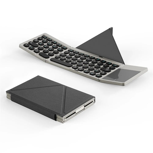 DUX DUCIS OK Flip Series Touchpad Keyboard Portable Tri-Fold Bluetooth-Compatible 5.2 Keyboard - 1