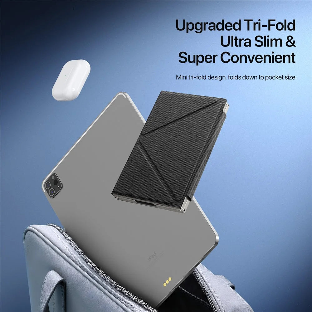 DUX DUCIS OK Flip Series Touchpad Keyboard Portable Tri-Fold Bluetooth-Compatible 5.2 Keyboard - 5