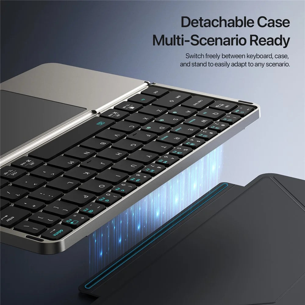 DUX DUCIS OK Fold Series Touchpad Keyboard for Tablet / Phone Two-Fold Design Bluetooth-Compatible 5.0 Keyboard - 5