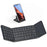 B089T Pocket Size Tri-fold Touchpad Bluetooth-compatible Keyboard for Android  /  Windows  /  iOS, with Phone Bracket - Black - 1