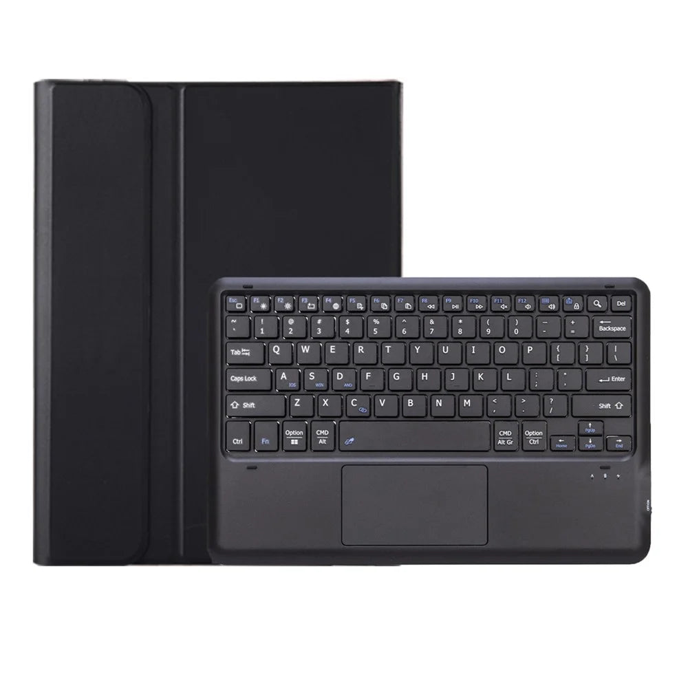 AM30-A For Lenovo Yoga Tab Plus Detachable Touchpad Bluetooth-Compatible Keyboard Ultra Thin Tablet Leather Case - Black - 1