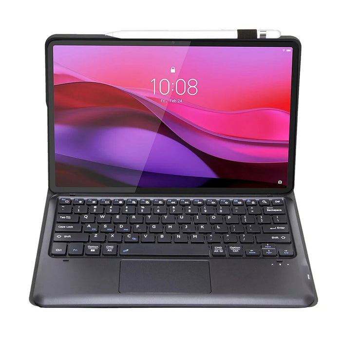 AM30-A For Lenovo Yoga Tab Plus Detachable Touchpad Bluetooth-Compatible Keyboard Ultra Thin Tablet Leather Case - Black - 2