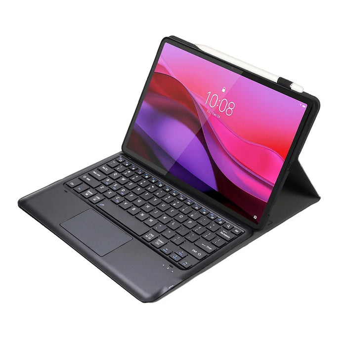 AM30-A For Lenovo Yoga Tab Plus Detachable Touchpad Bluetooth-Compatible Keyboard Ultra Thin Tablet Leather Case - Black - 3