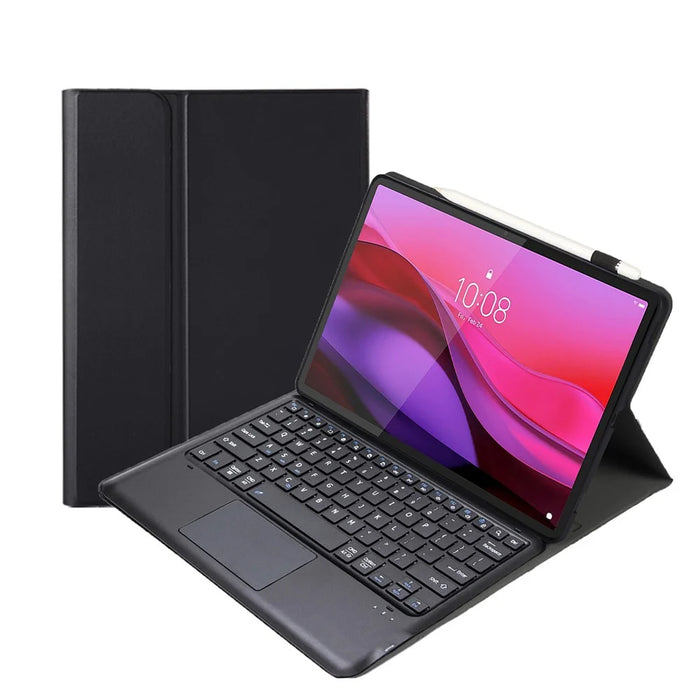 AM30-A For Lenovo Yoga Tab Plus Detachable Touchpad Bluetooth-Compatible Keyboard Ultra Thin Tablet Leather Case - Black - 4