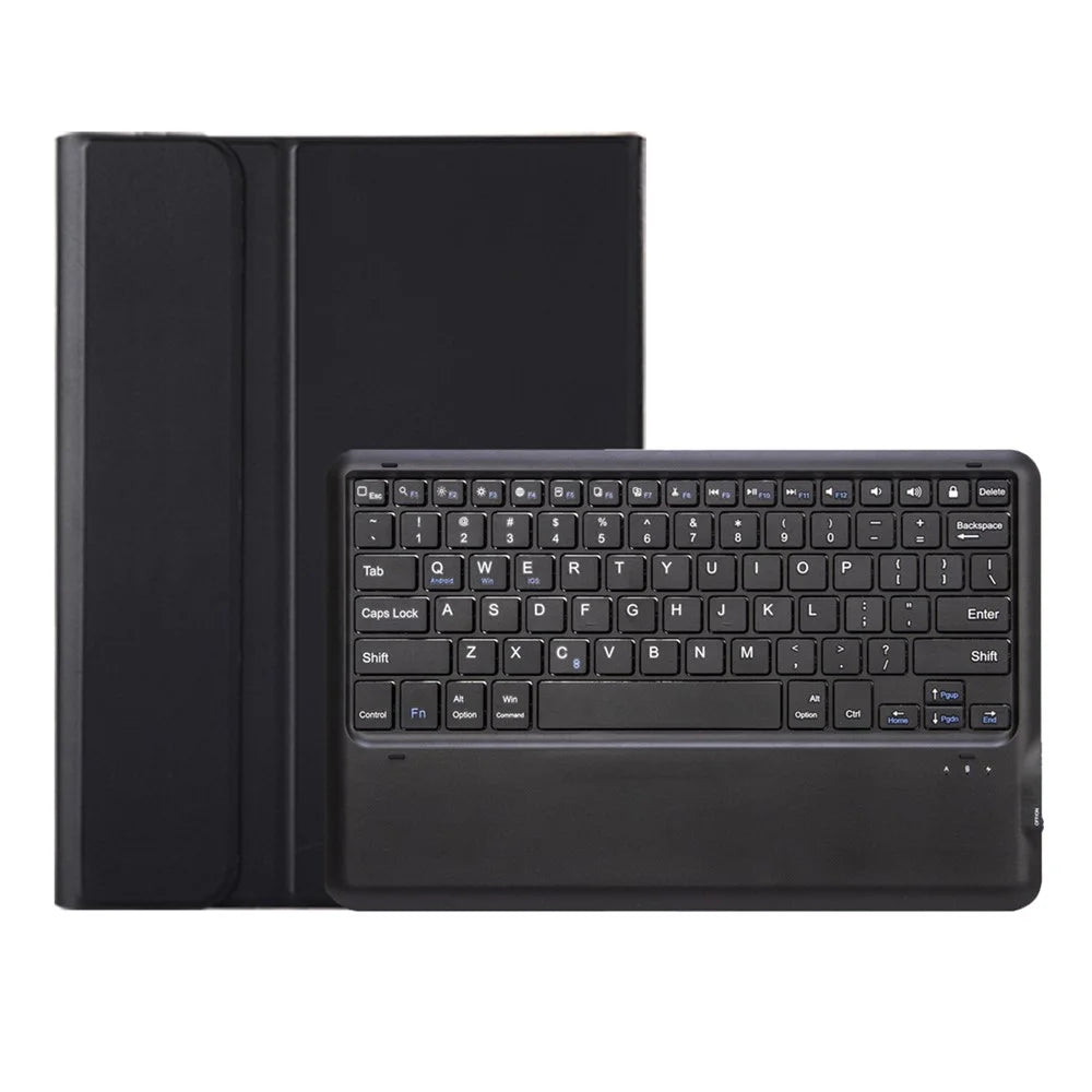 AV14 Leather Case for vivo Pad5 Pro / Pad3 Pro / iQOO Pad2 Pro Tablet Cover + Bluetooth-Compatible Keyboard - Black - 1