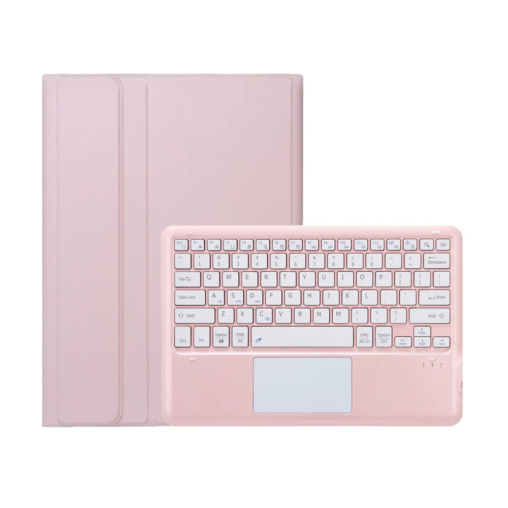 AH29-A For Honor Pad 10 Detachable Touchpad Bluetooth-Compatible Keyboard Leather Tablet Case - Pink - 1